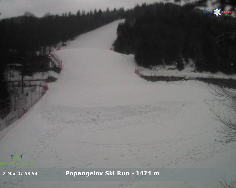 Borovets ski resort - Popangelov ski run webcam archive - 02.03.2025