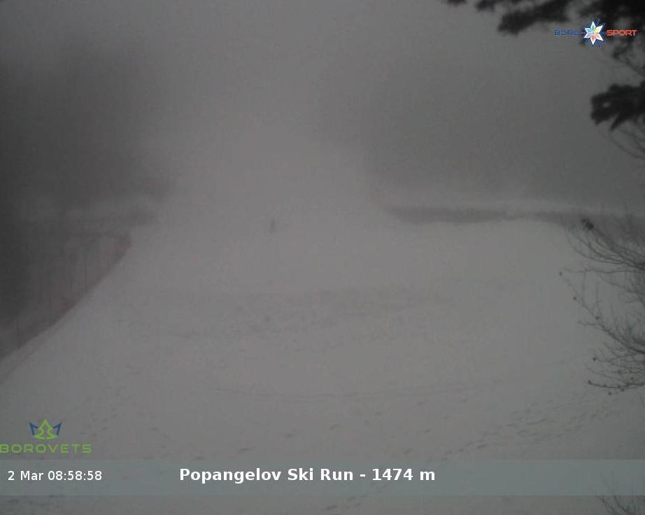 Borovets ski resort - Popangelov ski run webcam archive - 02.03.2025