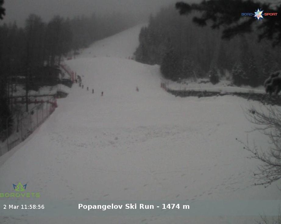 Borovets ski resort - Popangelov ski run webcam archive - 02.03.2025