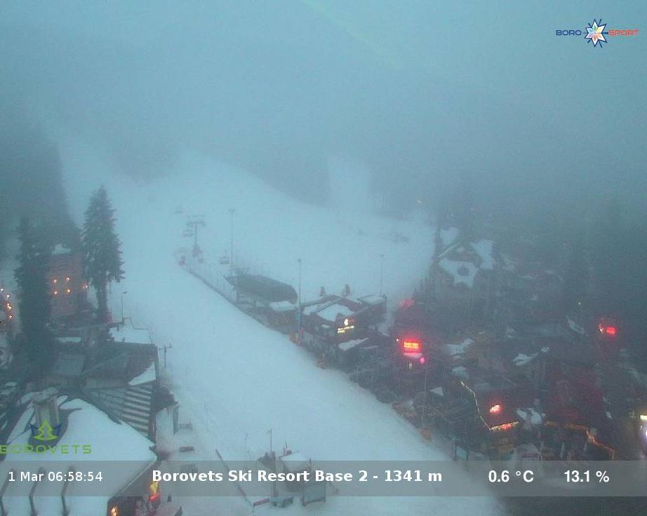 Borovets ski resort - Rila hotel webcam archive - 01.03.2025